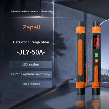 Prijenosni detektor curenja zapaljivih plinova (model JLY-50A) – raspon mjerenja 0–1000 ppm, zapaljivi plinovi/metan, napon 3 V DC.