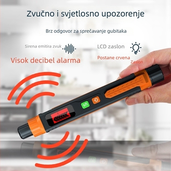 Prijenosni detektor curenja zapaljivih plinova (model JLY-50A) – raspon mjerenja 0–1000 ppm, zapaljivi plinovi/metan, napon 3 V DC.