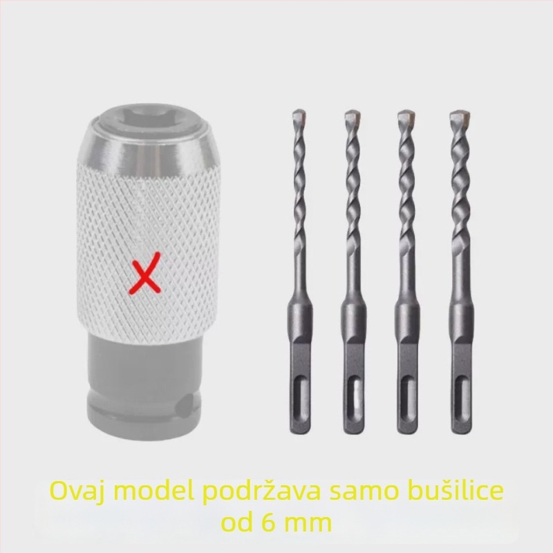 Konverzijska glava za električni čekić-bušilicu — visoka snaga, lagana, kompaktna; pogodna za cementne zidove i beton; za bušenje čekićem i perkusijsko bušenje; Marka: Other; Bezkontaktno: Ne; Tip infracrvenog termometra
