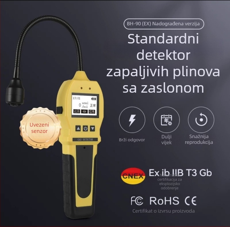 Prijenosni detektor curenja zapaljivih plinova - BH-K-100(EX); alarm za freon, tekući plin i prirodni plin
