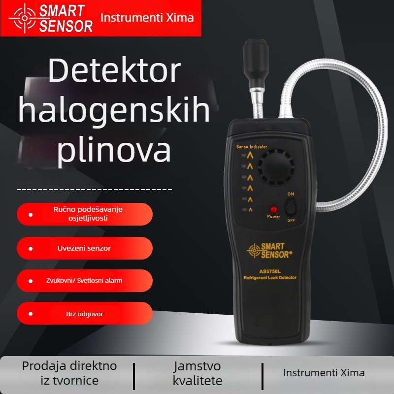 Sima AS5750L/AS5750 detektor halogenih plinova za automobilsku klimatizaciju, otkrivanje curenja Freona