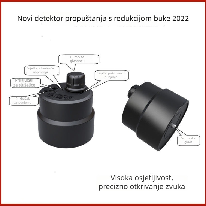 Bežični detektor za curenje u zidovima i cijevima, s audio snimanjem, pojačavanjem zvuka i smanjenjem buke