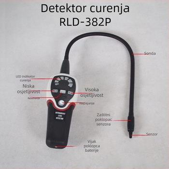 RLD-382P halogenski detektor curenja — otkriva R134A, R12, R22; stabilan, osjetljiv, s mikroprocesorom