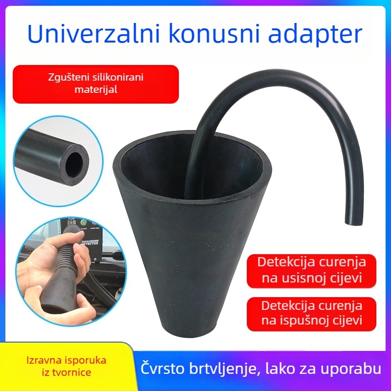 Automobilski detektor curenja dima — adapter za zračni jastuk, konusni zatvarač za dim, ljepilo (Brand: Zhong Che Lai)