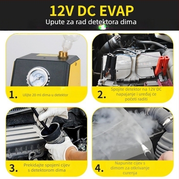 Automobilski detektor dima – alat za dijagnostiku curenja, model 02, podrijetlo: Kina, za popravke automobila, izvoz preko granice