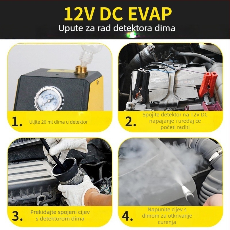 Automobilski detektor dima – alat za dijagnostiku curenja, model 02, podrijetlo: Kina, za popravke automobila, izvoz preko granice