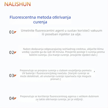 Set za detekciju curenja sustava klimatizacije automobila – aluminijsko kućište, plastična kutija, neto težina 206 g, 4-dijeli set, There Shun