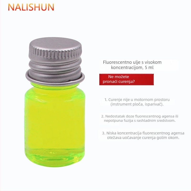 Set za detekciju curenja sustava klimatizacije automobila – aluminijsko kućište, plastična kutija, neto težina 206 g, 4-dijeli set, There Shun