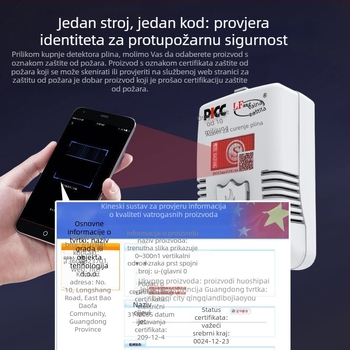 Prenosni detektor plinskog alarma, model Gas alarm, marka Jingshengcheng, pogodan za zapaljive plinove, 3C certifikat 2025081801002772
