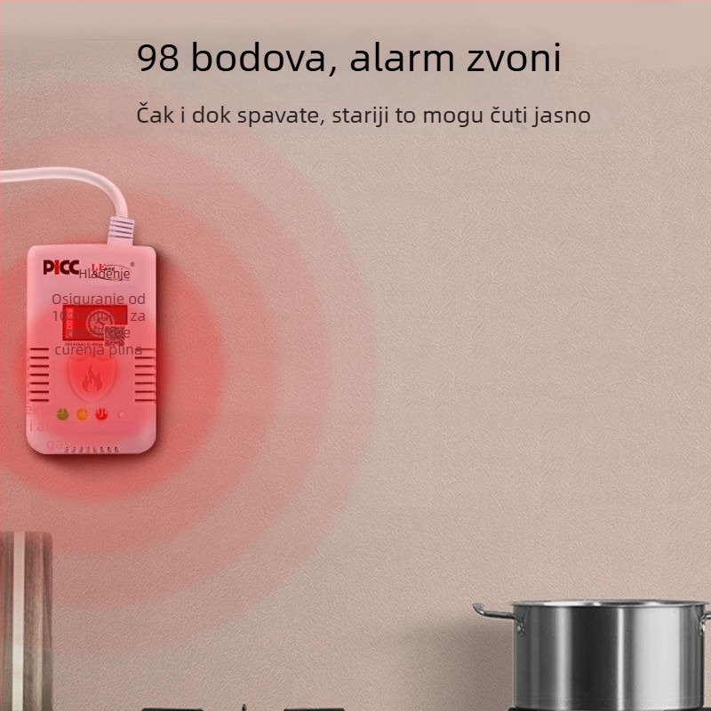 Prenosni detektor plinskog alarma, model Gas alarm, marka Jingshengcheng, pogodan za zapaljive plinove, 3C certifikat 2025081801002772