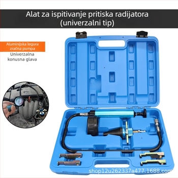 Tester sustava hlađenja automobila s manometrom, detektorom curenja i vakuumskim alatom za dopunjavanje rashladne tekućine