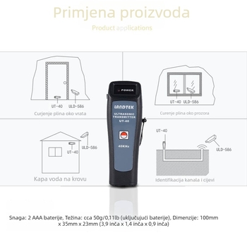 UT-40 Lantai ručni ultrazvučni detektor curenja, generator signala u obliku vala, 40 kHz, model UT-40, težina oko 50 g