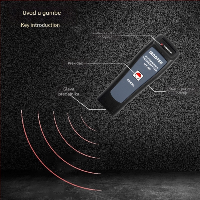 UT-40 Lantai ručni ultrazvučni detektor curenja, generator signala u obliku vala, 40 kHz, model UT-40, težina oko 50 g