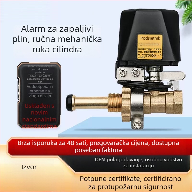 Gas alarm za detekciju metana i propana, detekcija zapaljivih plinova, raspon 10, točnost 100%, napon 220V