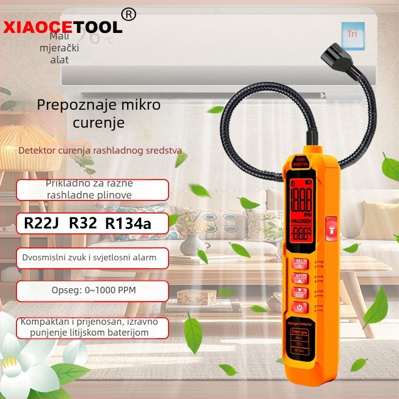 XIAOCETOOL XC65A/B halogenski detektor curenja, raspon 0-1000 ppm, za R22/R32/R134a