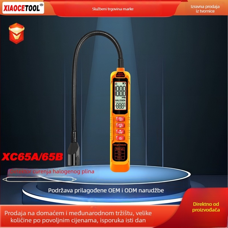 XIAOCETOOL XC65A/B halogenski detektor curenja, raspon 0-1000 ppm, za R22/R32/R134a