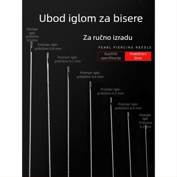 Alat za nanošenje perli, posebna igla za provlačenje perli, DIY narukvica kukicom, moderan stil