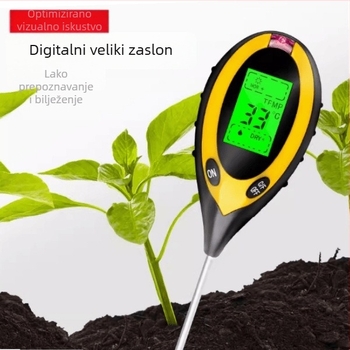 Višeparametarski mjerni uređaj tla za posude: vlaga tla, pH, svjetlo, hranjive tvari, temperatura