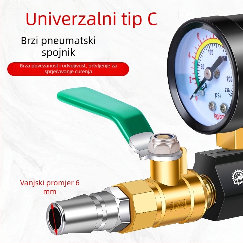 Manometar tlaka za podno grijanje – vakuum tip, model Air pressure gauge, temperatura okoline 55°C, tip priključka: Drugo, marka Saint platinum lion