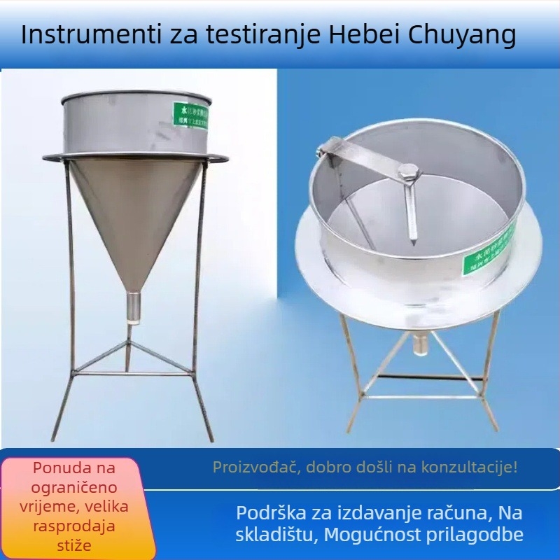 Tester konzistencije cementnog maltera — mjerač koncentracije; Model: tester konzistencije cementnog maltera; Dimenzije: 76×38 mm; Raspon mjerenja: tester konzistencije cementnog maltera