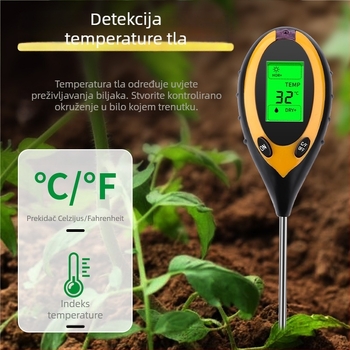 Visoko precizan tester pH tla i mjerač vlage za posude