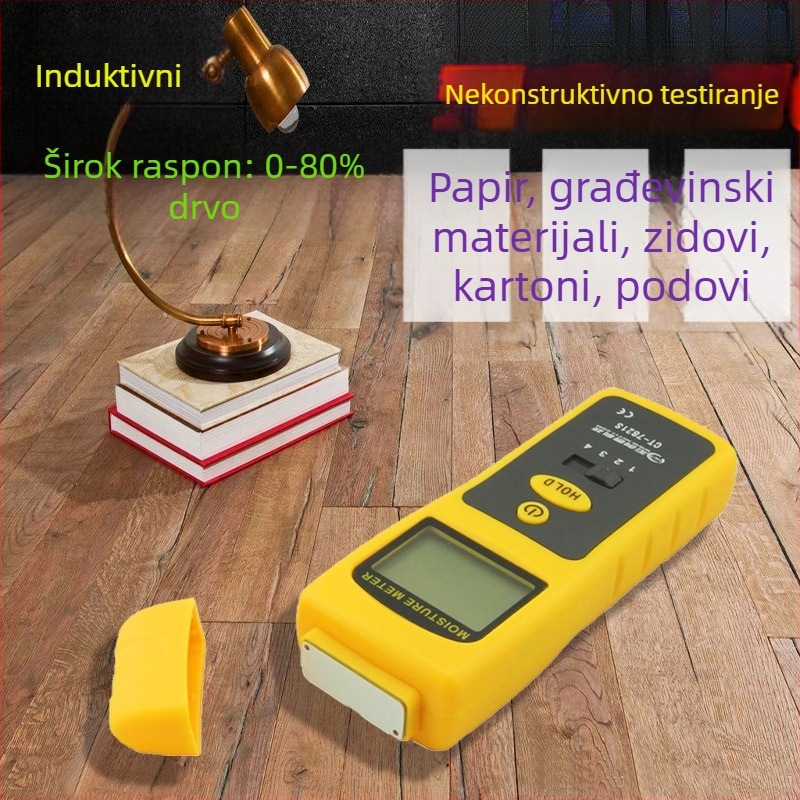 Induktivni mjerač vlage za zidove i građevinske konstrukcije; tester vlage za karton, papir i drvo