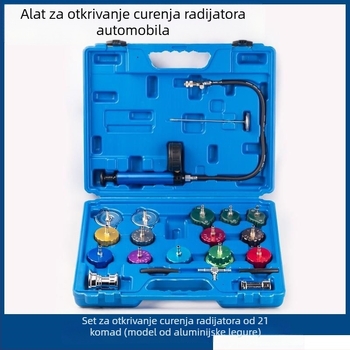 Set za testiranje tlaka i otkrivanje curenja rashladnog sustava automobila, 34 dijela, vakuumski manometar, model jkfj578jk3412