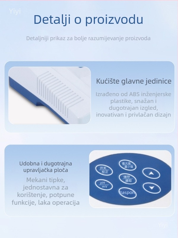 pH mjerač za stolno korištenje, digitalni prikaz, laboratorijske klase, visoka preciznost testiranja vode