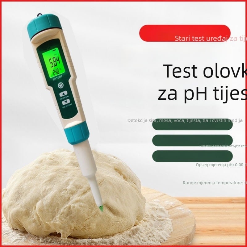 Prijenosni pH mjerač SY-1030 – digitalni prikaz, staklena sonda, raspon 0–14 pH, točnost 0,01, temperaturna kompenzacija 0–60°C