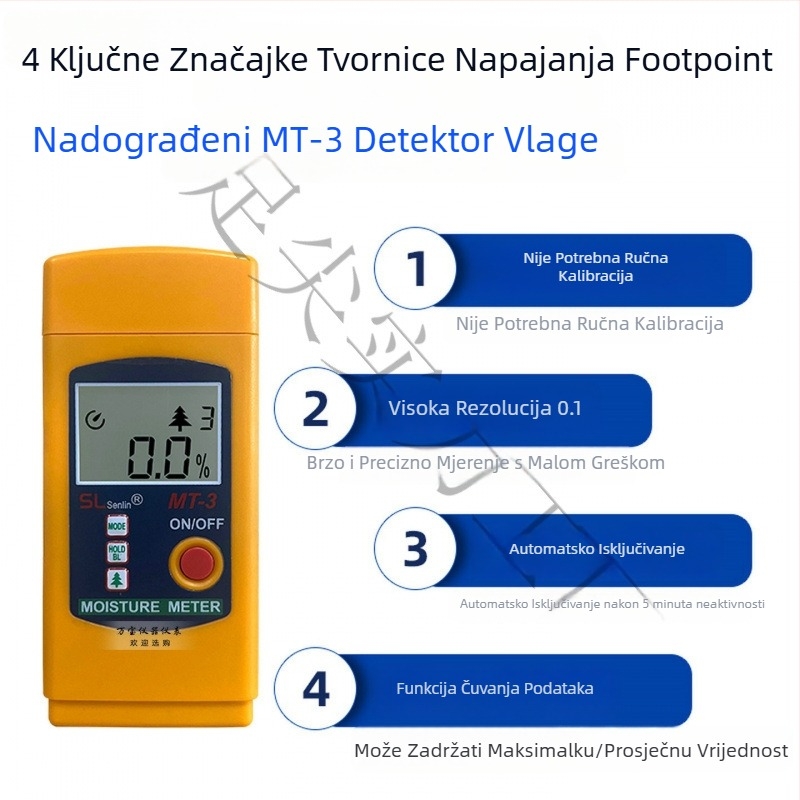 Tekstilni mjerač vlage MT-2 za odjeću i tekstil