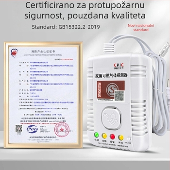 Gasni alarmni detektor s kućnim zatvaračem ventila, kuhinja i blagovaonica
