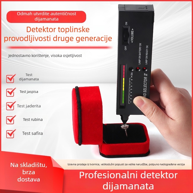 Bušilno pero tester tvrdoće za jade i dragulje; alat za identifikaciju dijamanata (bez baterije)