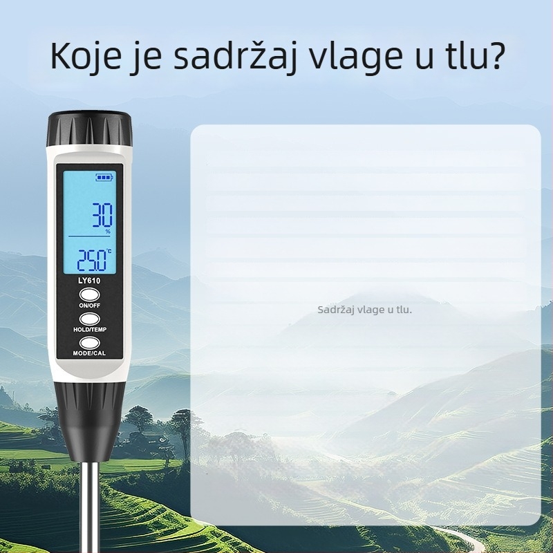 Visoko precizan senzor tla s mjerenjem pH, vlage i EC