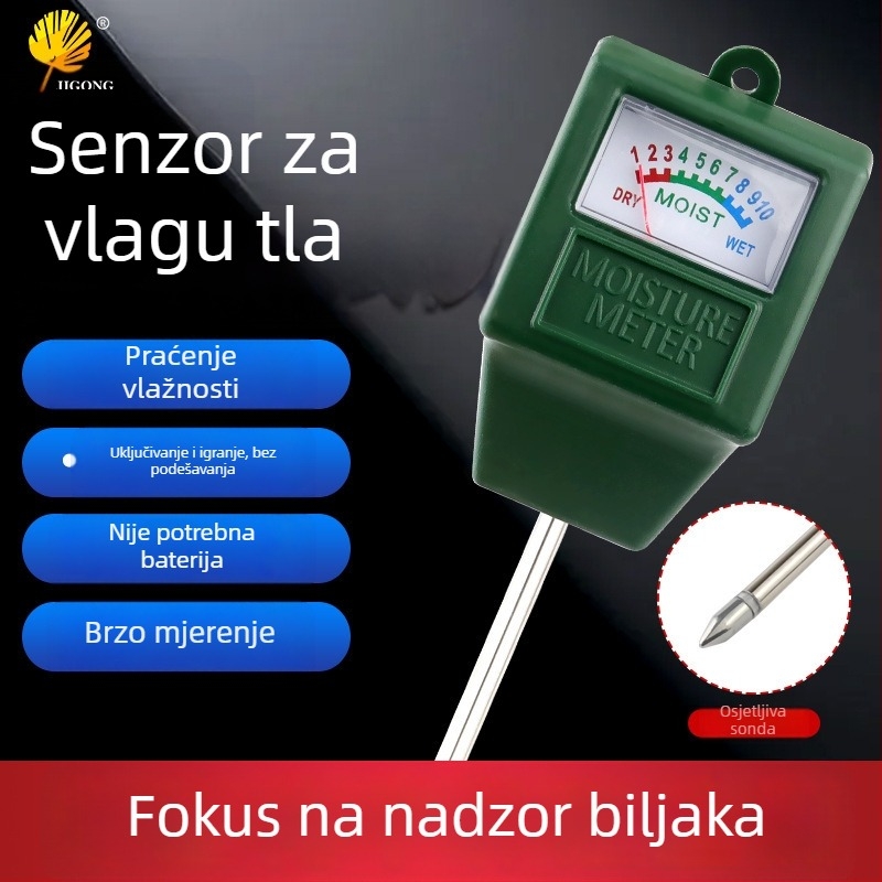 Senzor vlage tla s jednim iglom, četvrtasta glava