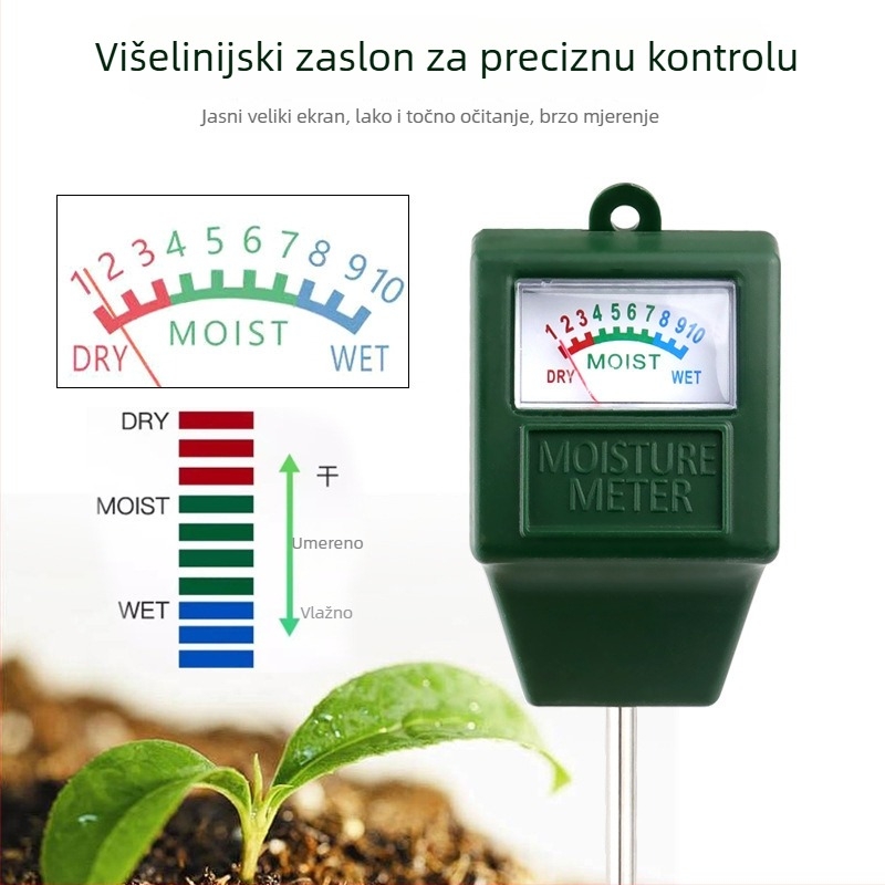 Senzor vlage tla s jednim iglom, četvrtasta glava