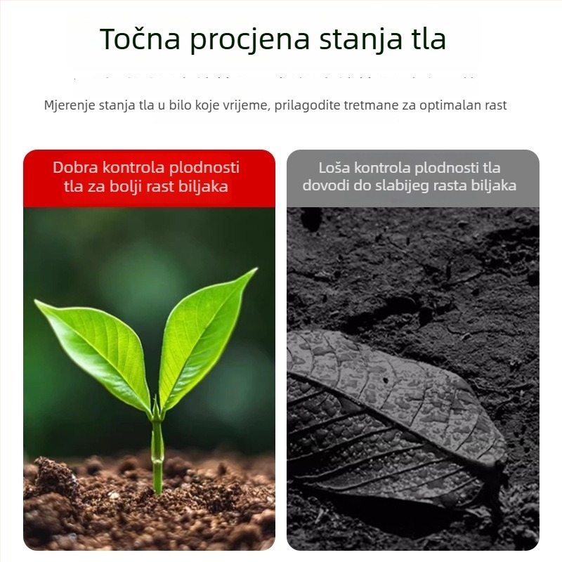 Senzor vlage tla s jednim iglom, četvrtasta glava