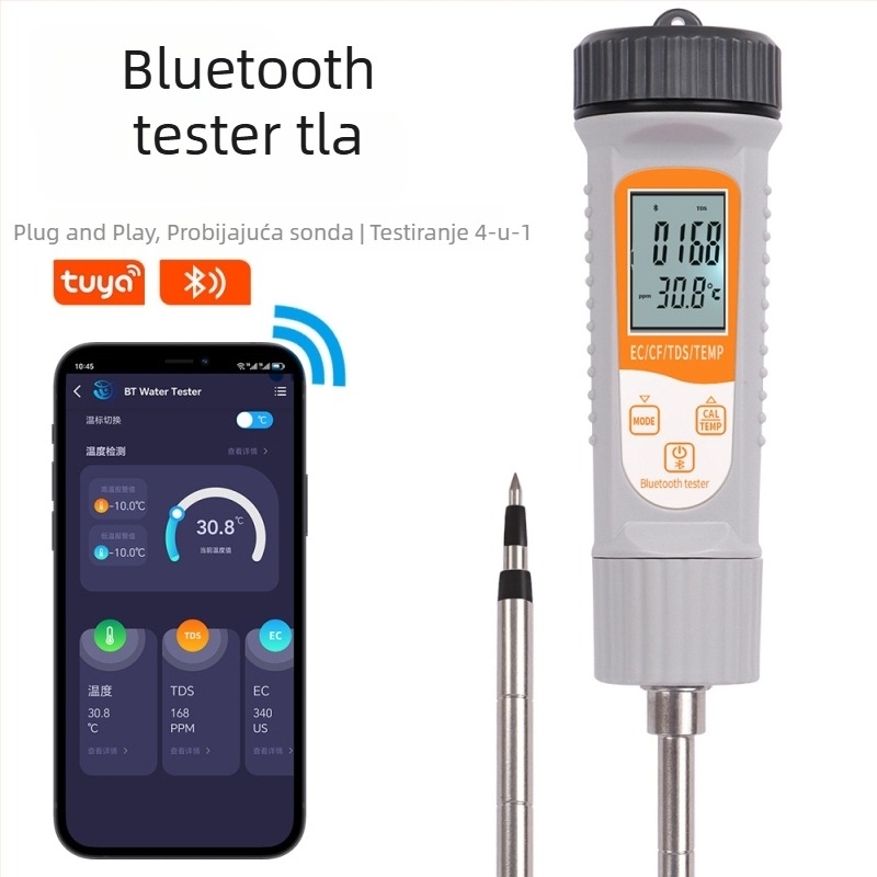 Novi Bluetooth tester tla 4-u-1 EC/CF/TDS/TEMP