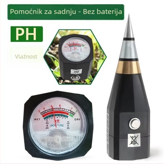 ST-002 Ručni detektor tla s visokom preciznošću — mjerenje pH i vlage, preciznost 1, težina 142 g, za vrtlarstvo i plastenike