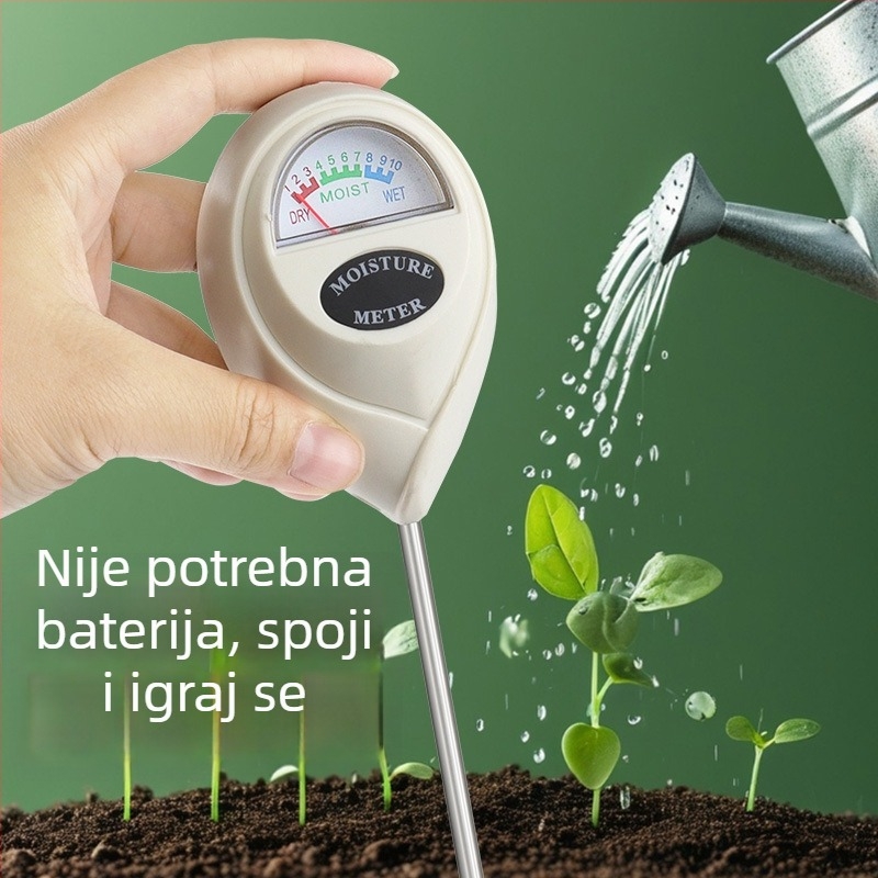 Mjerac vlage tla – 1-u 1 detektor tla, s okruglom glavom, vrtni detektor tla, marka Record Work