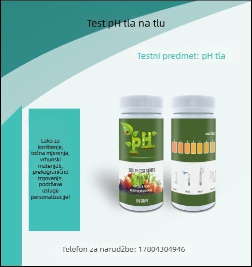 PH test trake za tlo PH4-9, 25/50 po cilindru, Precision