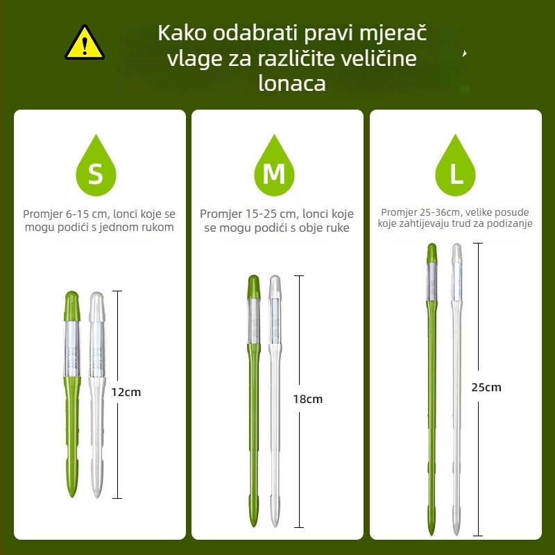 Higrometar za orhideje i biljke, mjerač vlage u tlu i upozorenje na sušu