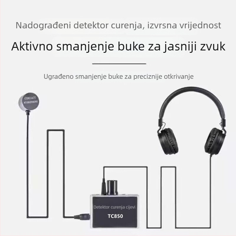 Detektor curenja vodovoda uz pojačanje zvuka i visokom preciznošću