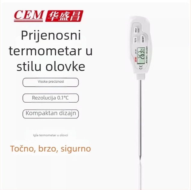 DT-131 termometar s sondom – visoka preciznost mjerenja temperature hrane i tekućina, marka Huashengchang