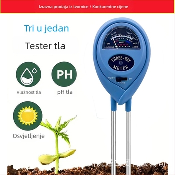 Trojedini tester tla sa mjerenjem svjetla, vlage i pH