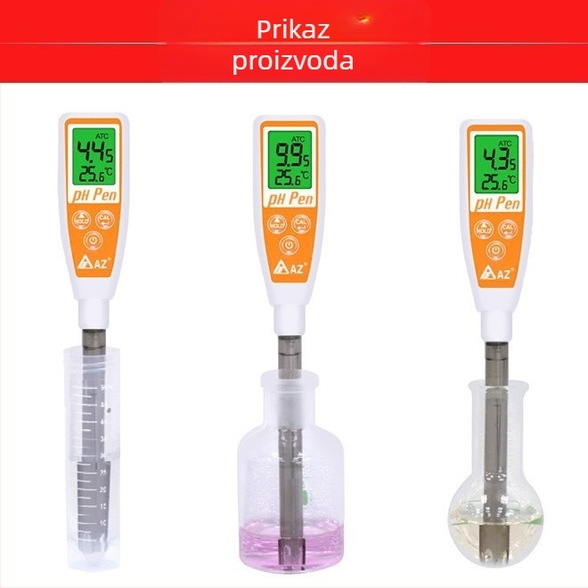 AZ-8692 Prijenosni pH mjerač s ugrađenom sondom — raspon pH 2.0–12.00, točnost ±0.03 pH, kompenzacija temperature do 50°C, radna temperatura 0–50°C