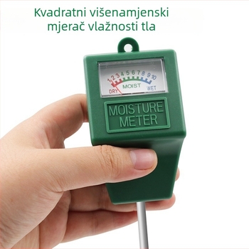 Mjerac vlage tla s četverokutnom glavom za saksije — tester tla s jednom iglom
