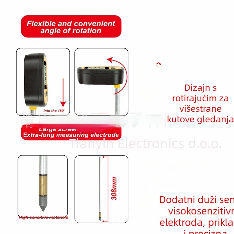 Tester tla 6 u 1: mjerenje pH i vlage tla, model T6
