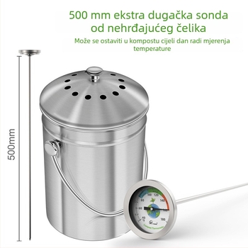 Termometar za tlo i kompost od nehrđajućeg čelika sa sondom za vrtlarstvo