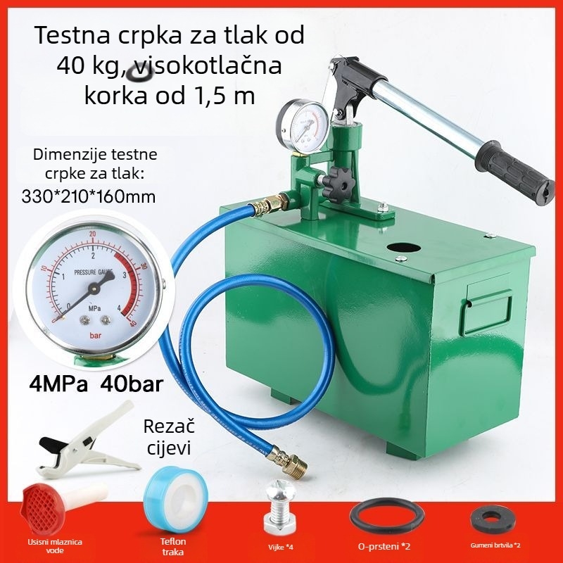 Ručna pumpa za ispitivanje tlaka PPR cijevi, detektor curenja za podno grijanje, kućna pumpa za povećanje tlaka vodovoda