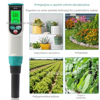 PH2023 2-u-1 tester tla za tlo: pH i temperatura za poljoprivredu i vrtlarstvo